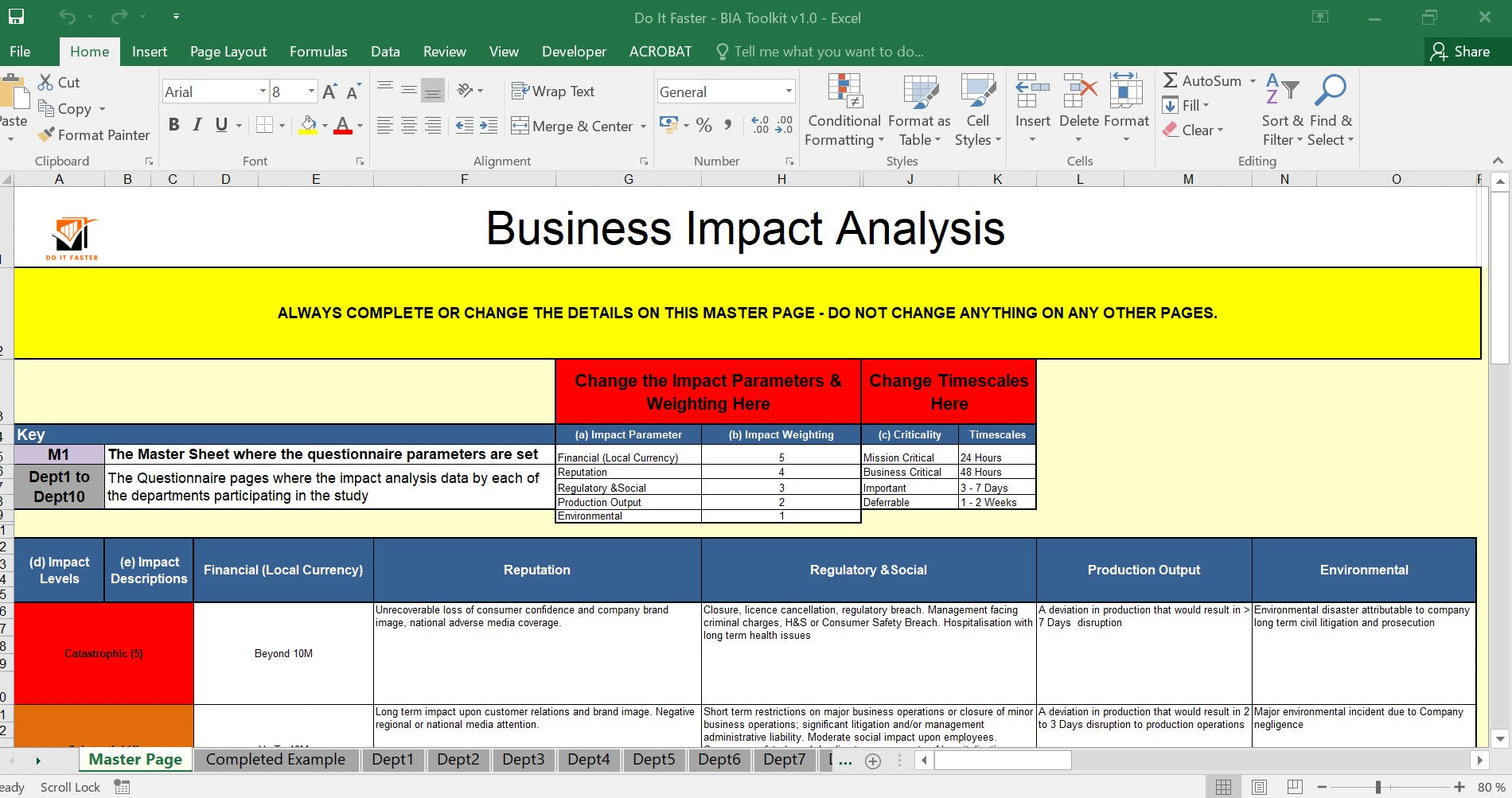 Image 13 for Free Business Impact Analysis Template